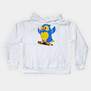 Parrot with Pencil Kids Hoodie